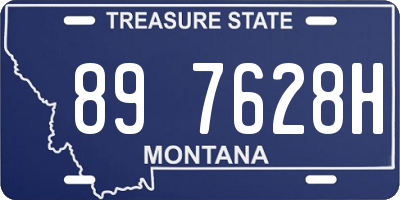 MT license plate 897628H