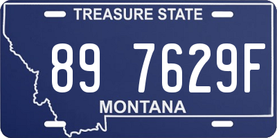 MT license plate 897629F