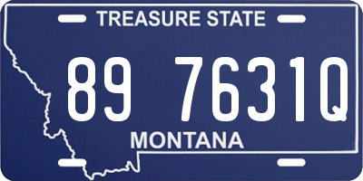 MT license plate 897631Q