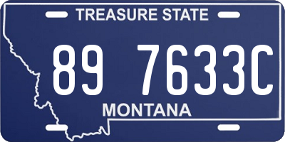 MT license plate 897633C