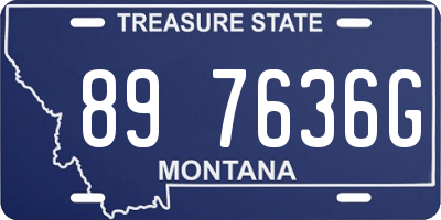 MT license plate 897636G