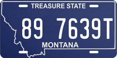 MT license plate 897639T