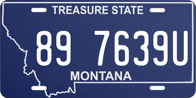 MT license plate 897639U