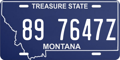 MT license plate 897647Z
