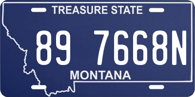 MT license plate 897668N