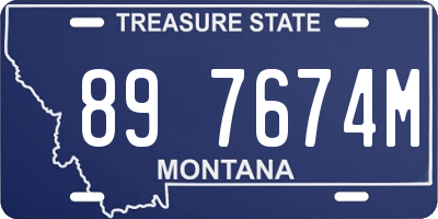 MT license plate 897674M