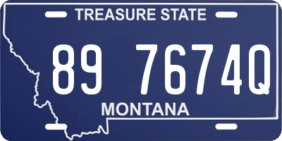 MT license plate 897674Q
