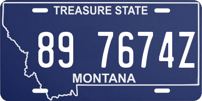 MT license plate 897674Z