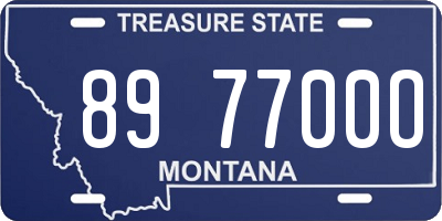 MT license plate 897700O