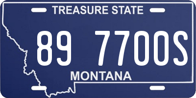 MT license plate 897700S
