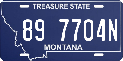 MT license plate 897704N