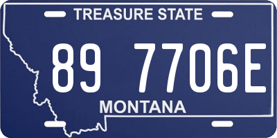 MT license plate 897706E