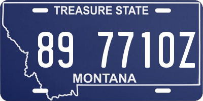 MT license plate 897710Z