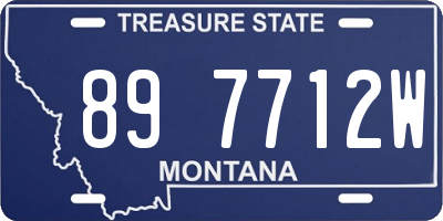 MT license plate 897712W