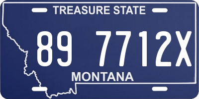 MT license plate 897712X