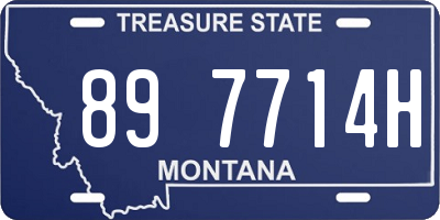 MT license plate 897714H