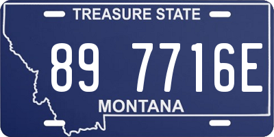 MT license plate 897716E