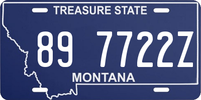 MT license plate 897722Z