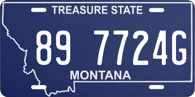 MT license plate 897724G