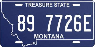 MT license plate 897726E