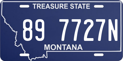 MT license plate 897727N
