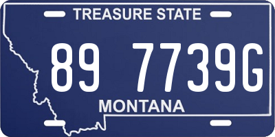 MT license plate 897739G