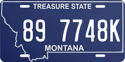 MT license plate 897748K