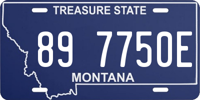 MT license plate 897750E