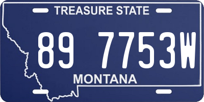 MT license plate 897753W