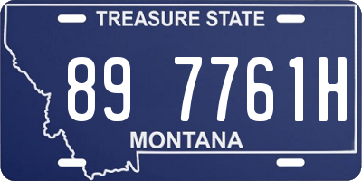 MT license plate 897761H