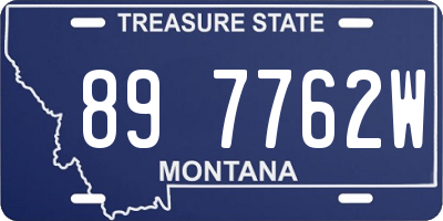 MT license plate 897762W