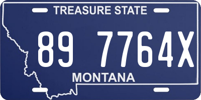 MT license plate 897764X