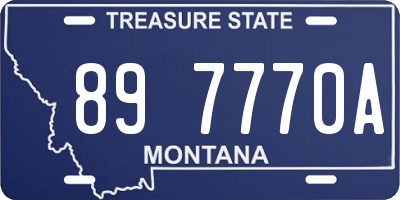 MT license plate 897770A