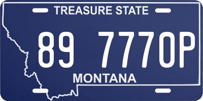 MT license plate 897770P