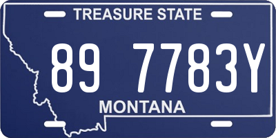 MT license plate 897783Y