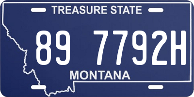 MT license plate 897792H