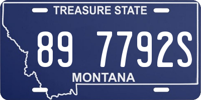 MT license plate 897792S