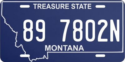 MT license plate 897802N