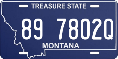 MT license plate 897802Q