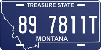 MT license plate 897811T