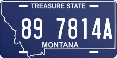 MT license plate 897814A