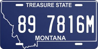MT license plate 897816M