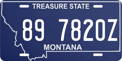 MT license plate 897820Z
