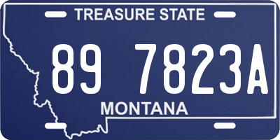 MT license plate 897823A