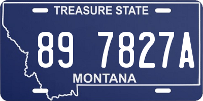 MT license plate 897827A