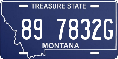 MT license plate 897832G
