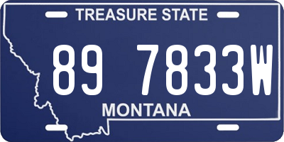 MT license plate 897833W