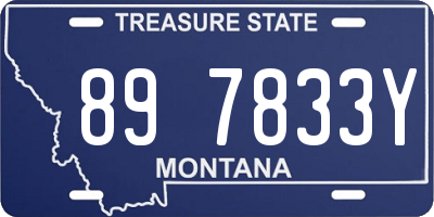 MT license plate 897833Y
