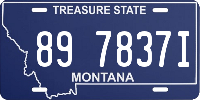 MT license plate 897837I