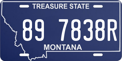 MT license plate 897838R
